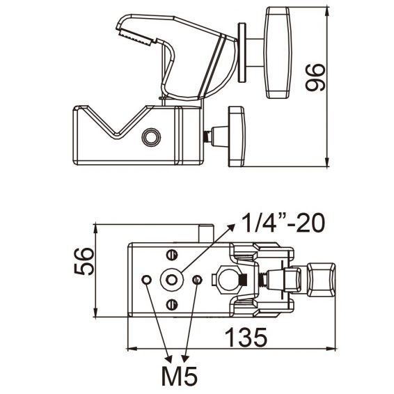 Kupo KCP-700B | Super Convi Clamp (Black) - Image 3
