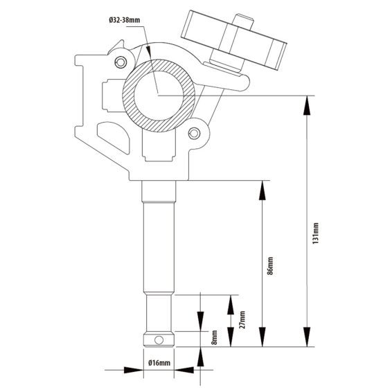 Kupo KCP-866 | Nugget Coupler w/ 16mm Stud - Image 2